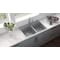 Ruvati 33"x22" Drop-in Topmount Kitchen Sink 16 Gauge SS 50/50 Double Bowl RVM5150 - alternate 5